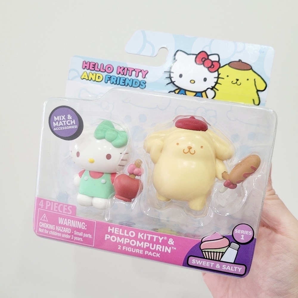 Brand New Sanrio Hello Kitty & Pompompurin Figure Set